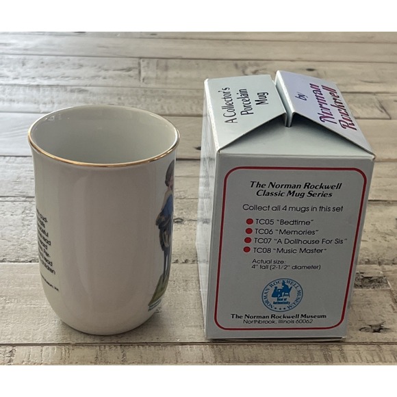 Norman Rockwell‎ Vintage Collectible Mugs - Memories and Bedtime New In the Box - Picture 12 of 15